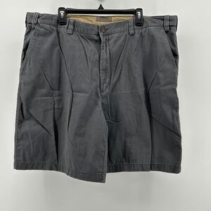 Geoffrey Beene Gray 100% Cotton Chino Shorts Men 44 Casual Preppy Minimalist Dad